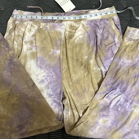 NWT Purple & Green Tie Dye Comfy Joggers - Picture 7 of 9